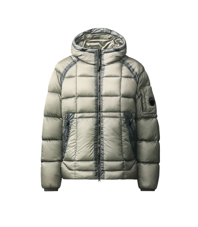 C.P. COMPANY - Giubbotti - d. d. shell hooded puffer jacket flint grey